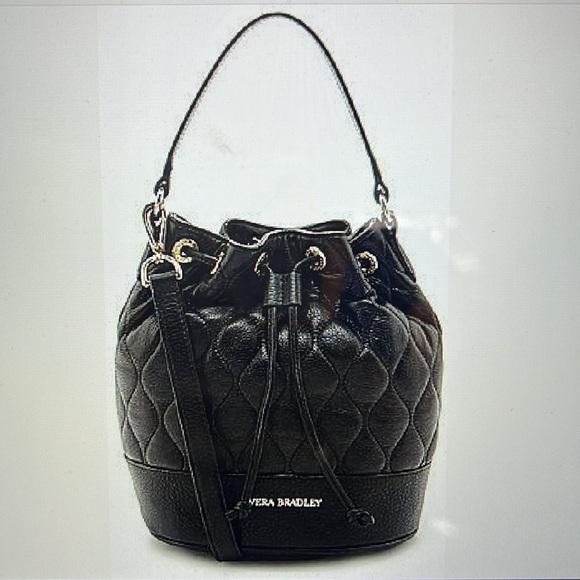 Vera Bradley Quilted Emerson Crossbody Black Genuine Leather - Picture 6 of 17